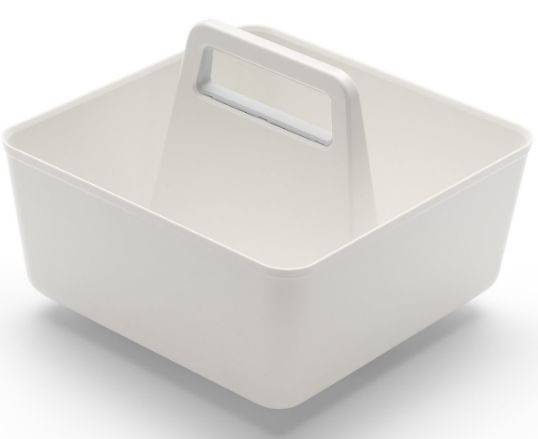 Hailo Panty Box емкость из белого пластика со скользящей крышкой из закаленного стекла