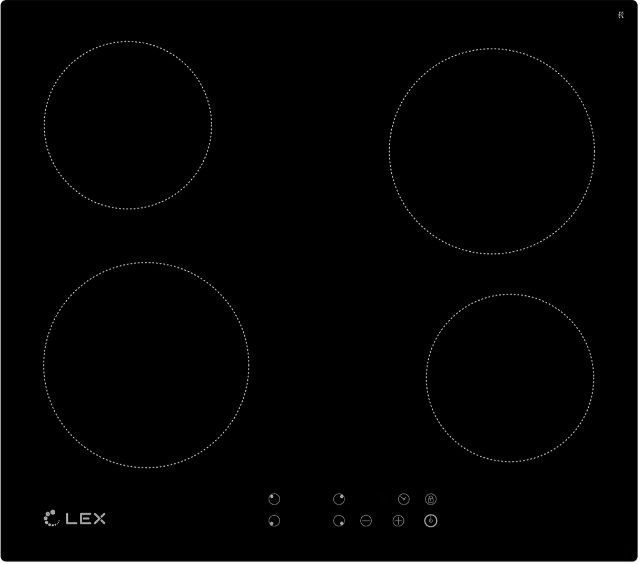 LEX EVH 640-0 BL стеклокерамическая поверхность