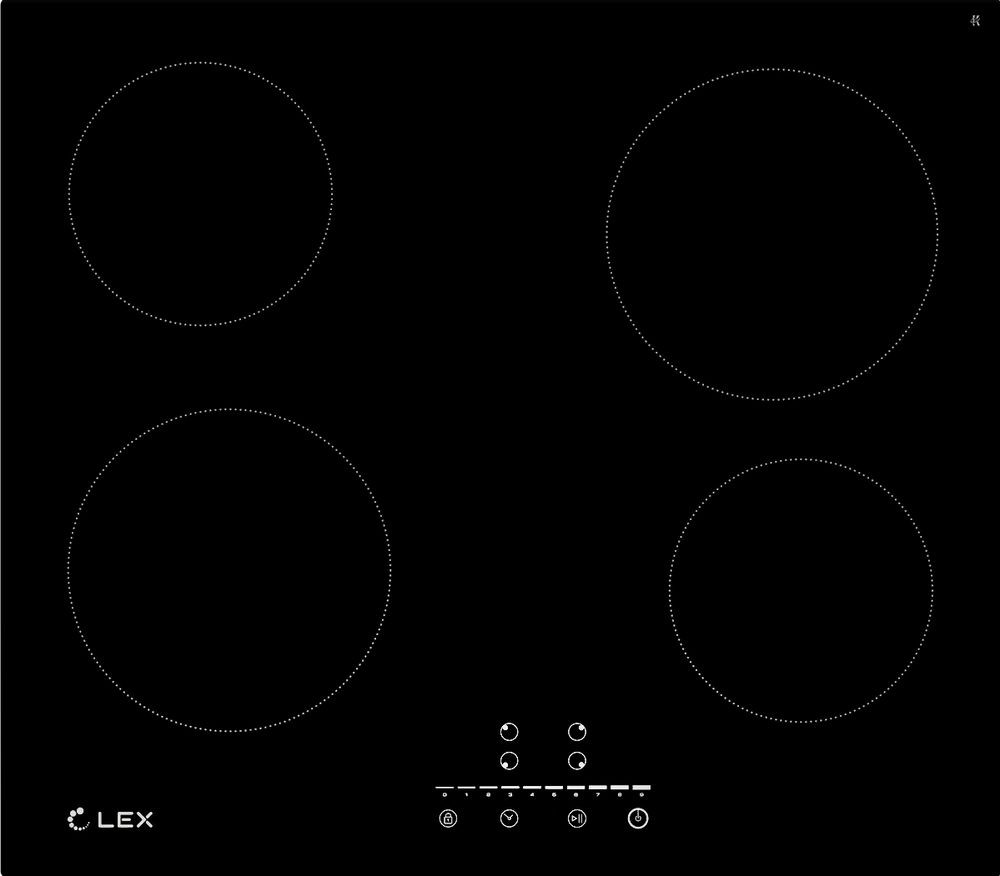 LEX EVH 640-1 BL  стеклокерамическая поверхность