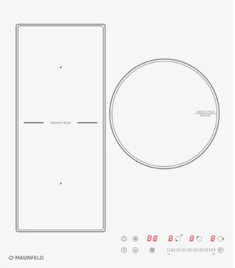 Maunfeld CVI453SWH индукционная поверхность