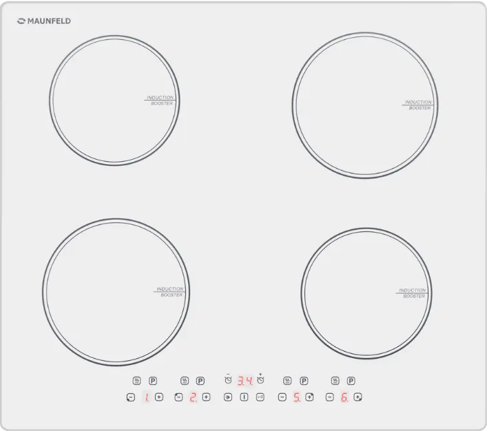 Maunfeld CVI594WH индукционная поверхность