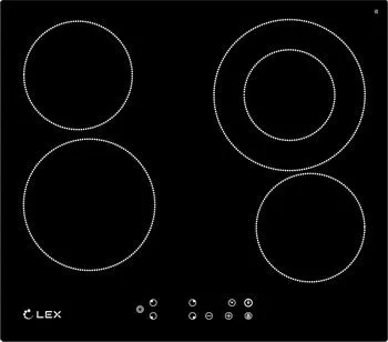 LEX EVH 641 BL стеклокерамическая поверхность