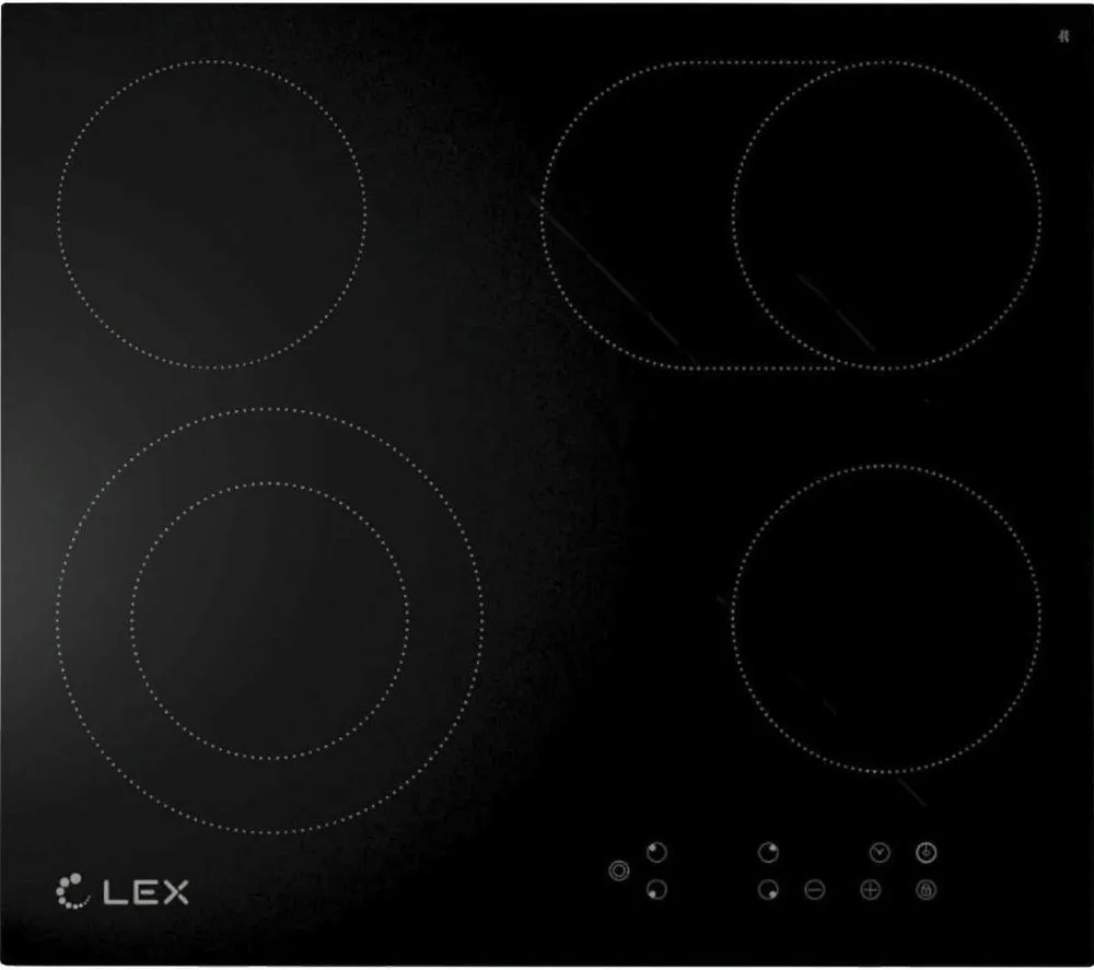 LEX EVH 642 BL стеклокерамическая поверхность