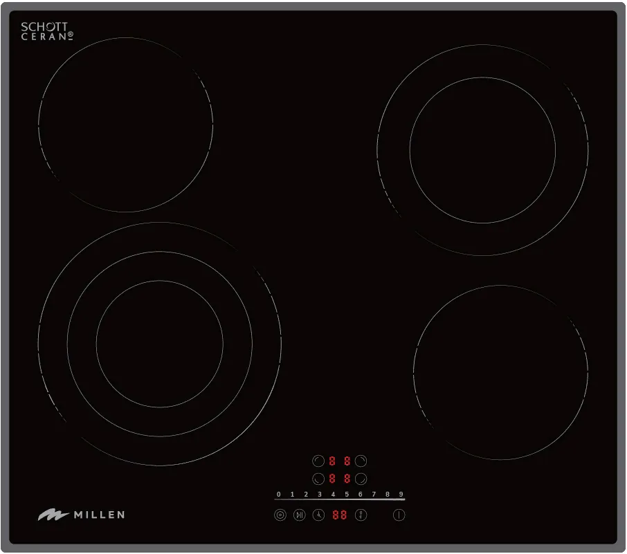 MILLEN MEH 602 BL стеклокерамическая поверхность