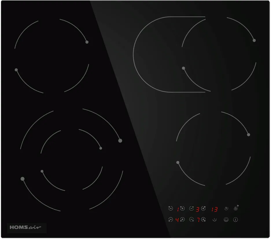 HOMSair HVС64SMDBK стеклокерамическая поверхность